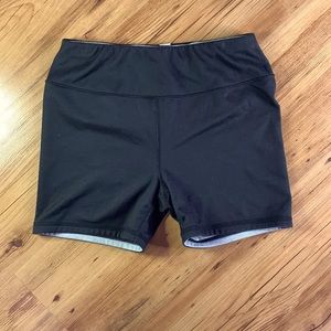 REVERSIBLE Black/Grey Fitted Athletic Shorts